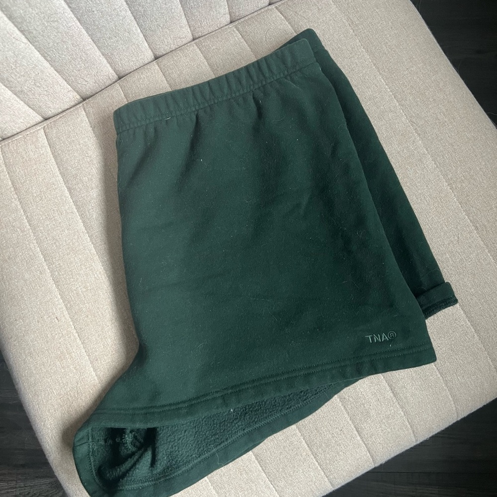 TNA Cozy Fleece Sweatpants in Forest Green (2XL)
